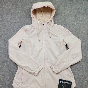 Kuhl Emergence Hoody Jacket Womens Size Small Dove Beige Water Resistant